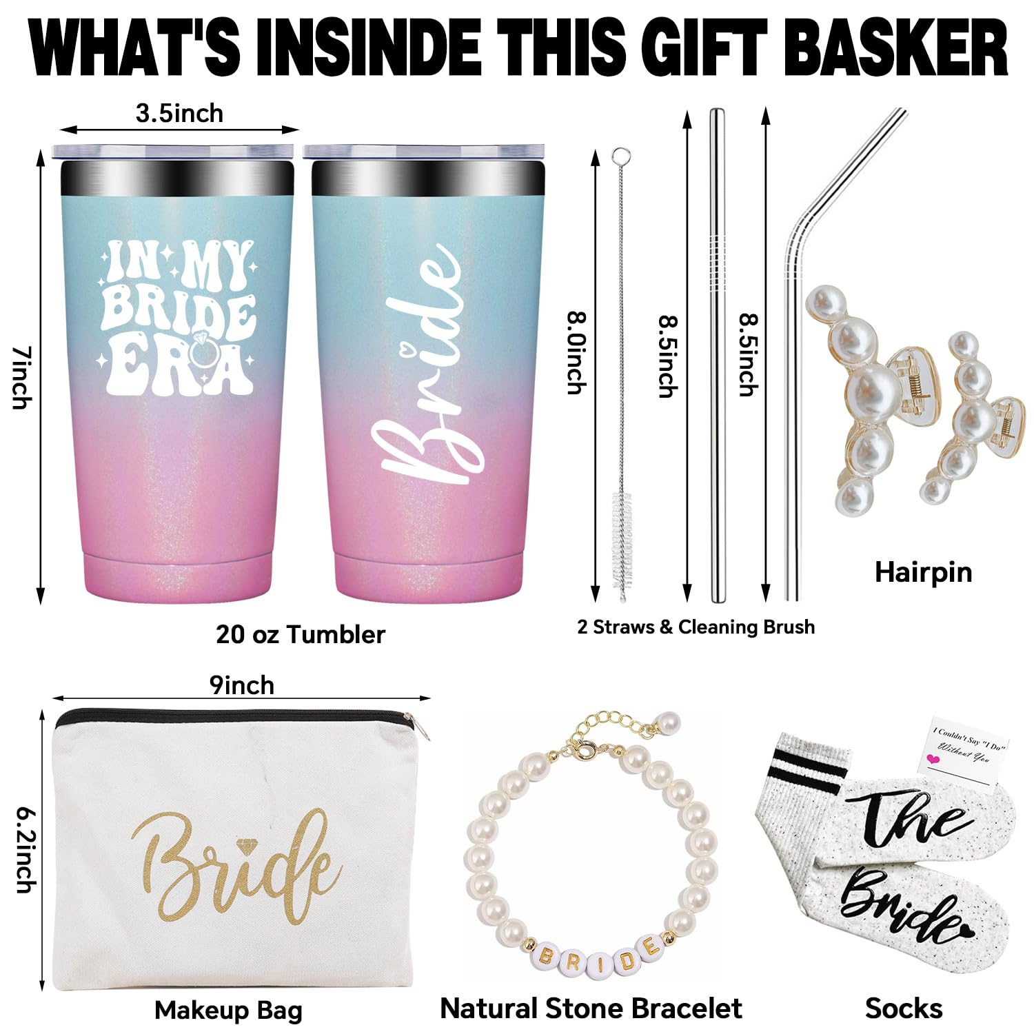 Fufandi Bride Gift Tumbler - Elegant Wedding Gifts for Bride, Mrs, Fiancée & Wifey - Perfect for Engagement, Bachelorette Party & Bridal Shower - Insulated Stainless Steel Cup for Coffee & Tea - Ideal Wedding Gift for Her & Bride-to-Be