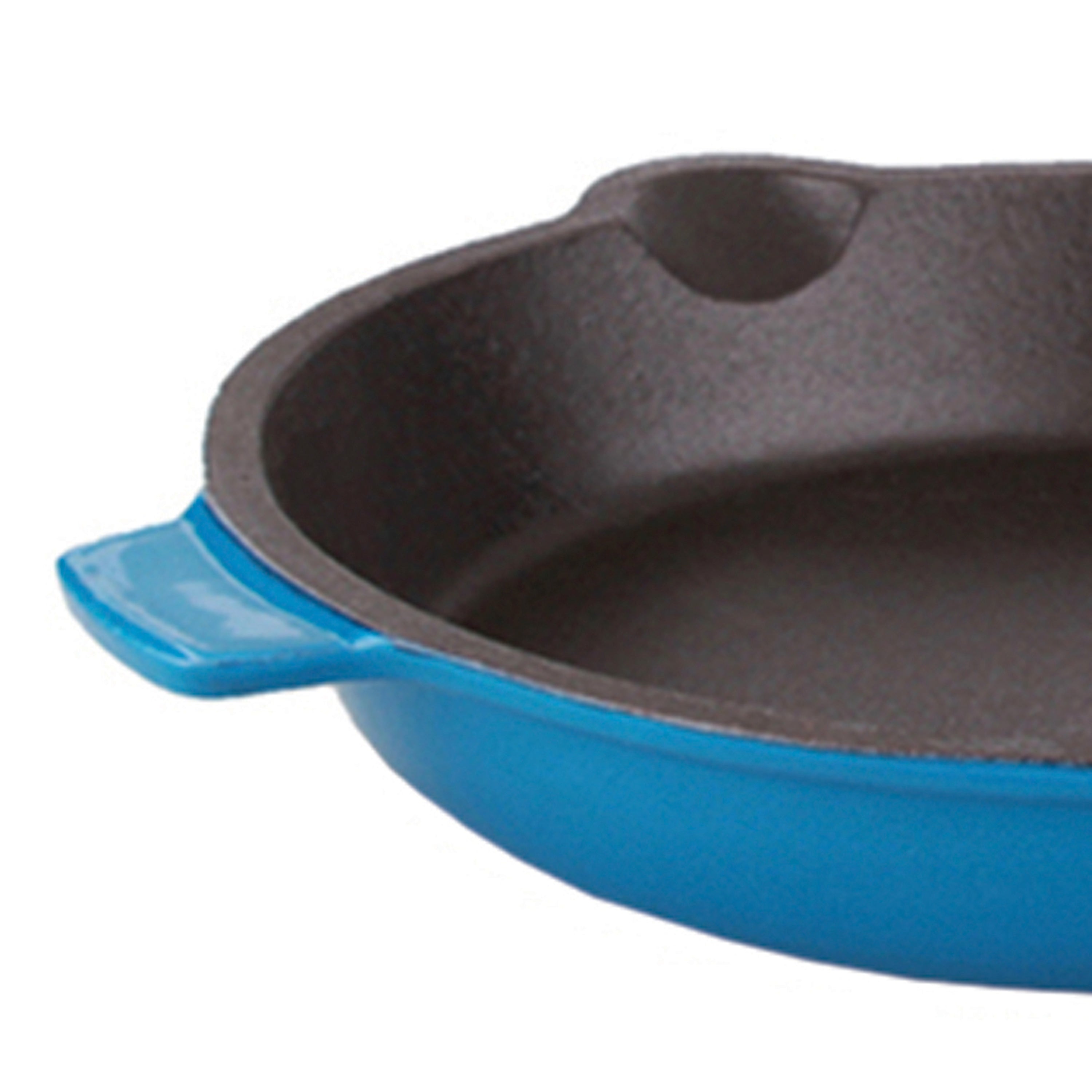 BergHOFF Neo 10-Inch Cast Iron Skillet - Blue Non-Stick Frying Pan for Induction Cooktops - Perfect for Searing Steaks, Baking, and Stovetop-to-Oven Cooking
