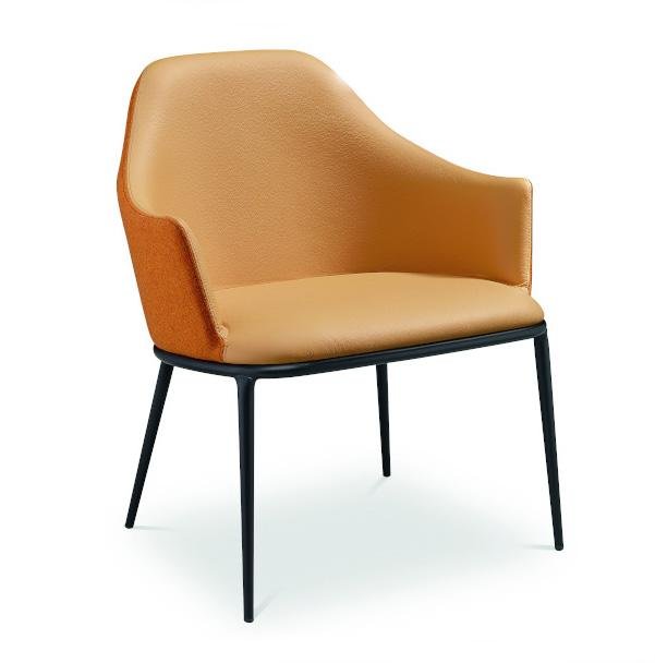 Midj Lea AP M TS Lounge Chair - Modern Comfortable Lounge Chair for Living Room, Bedroom, or Office - Perfect for Relaxing, Reading, and Entertaining