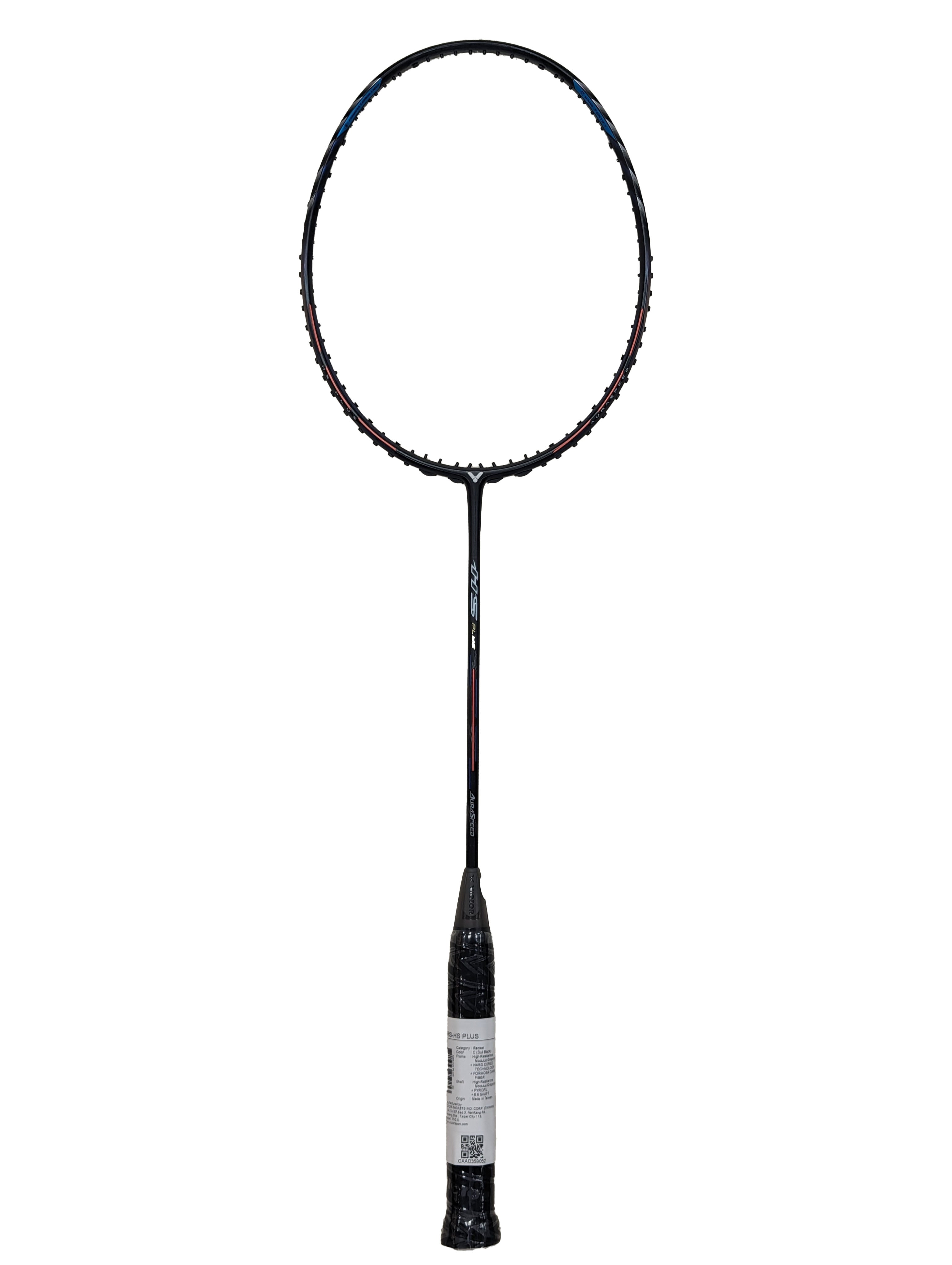 Victor Auraspeed HS Plus C Badminton Racket - Lightweight Carbon Fiber Shuttlecock Racket for Professional & Recreational Players - Perfect for Tournaments & Backyard Games