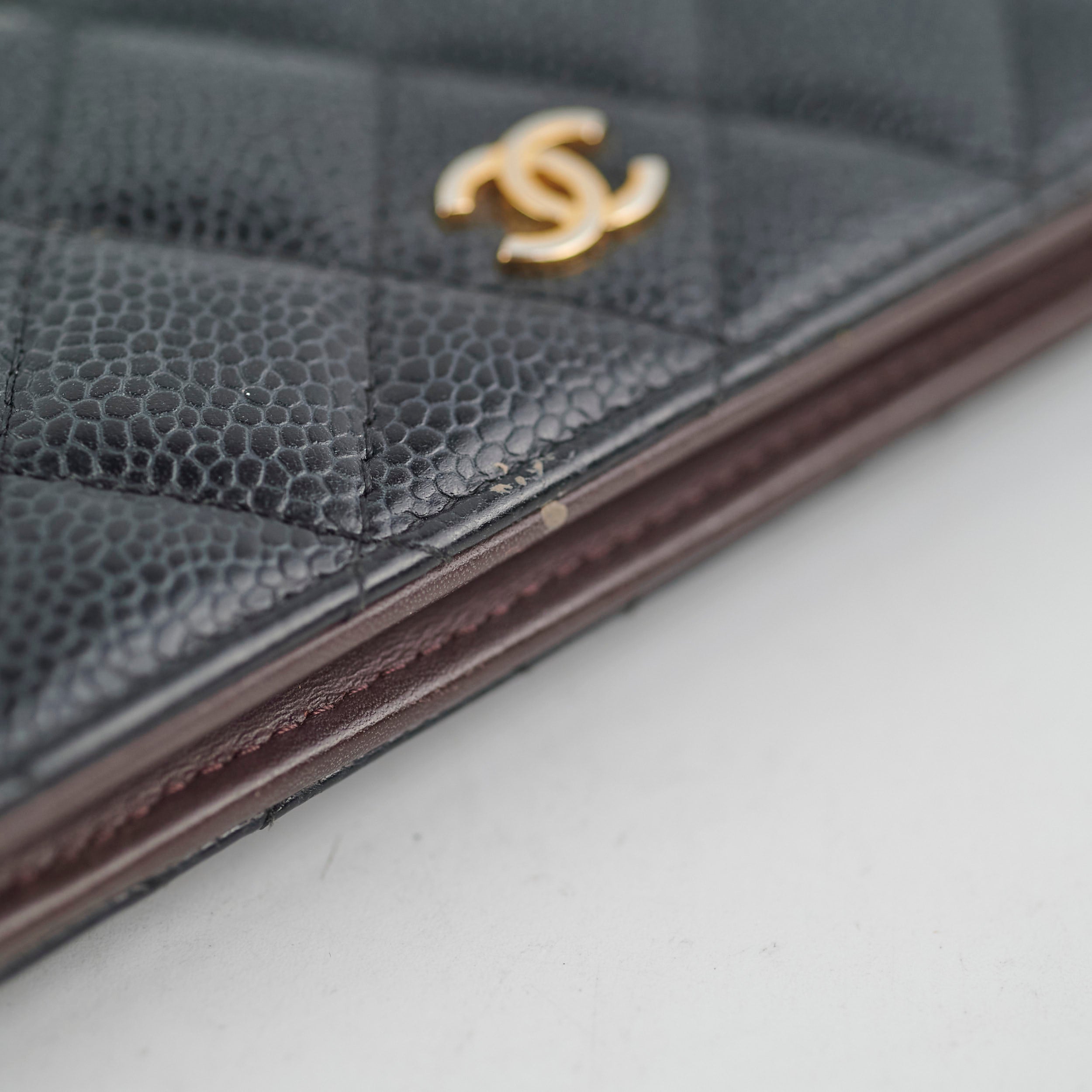 Chanel Black Caviar Leather Long Wallet for Women - Luxury Designer Clutch with Multiple Card Slots - Perfect for Everyday Use, Travel & Special Occasions
