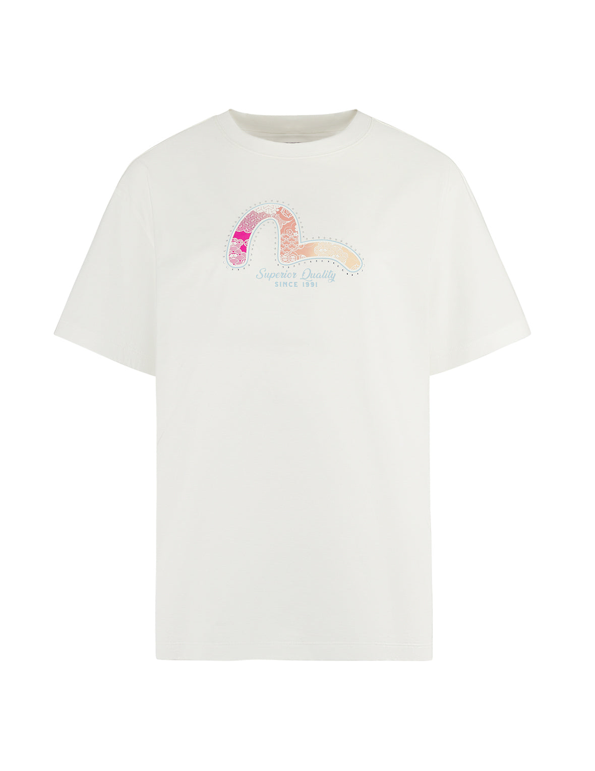 Stylish Seagull Foil Print Boyfriend T-Shirt for Women - Trendy Graphic Tee for Casual Wear, Beach Outings & Street Style Fashion
