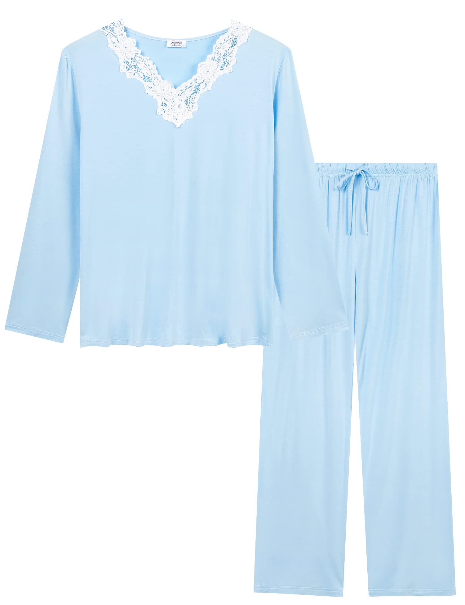 Women's Cooling Summer Pajama Set - 2 Piece Breathable Sleepwear for Night Sweats & Hot Sleepers (Light Blue, XL) - Perfect for Warm Nights, Lounging & Comfortable Sleep