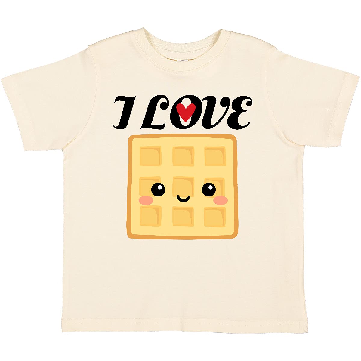 Inktastic Waffle Lover I Love Waffles Toddler T-Shirt - Cute Breakfast Themed Cotton Tee for Kids & Toddlers - Perfect for Family Brunch & Playdates