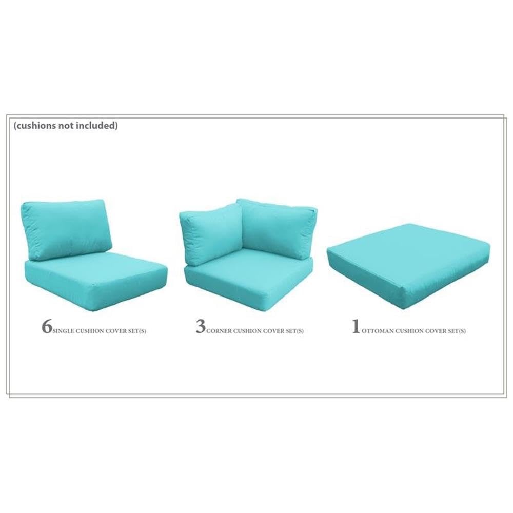 TK Classics Aruba Pattern Cover Set for BARBADOS-12b Outdoor Furniture - Waterproof & UV Resistant Replacement Cushion Covers (Cushions Not Included) - Perfect for Patio, Poolside & Backyard Decor