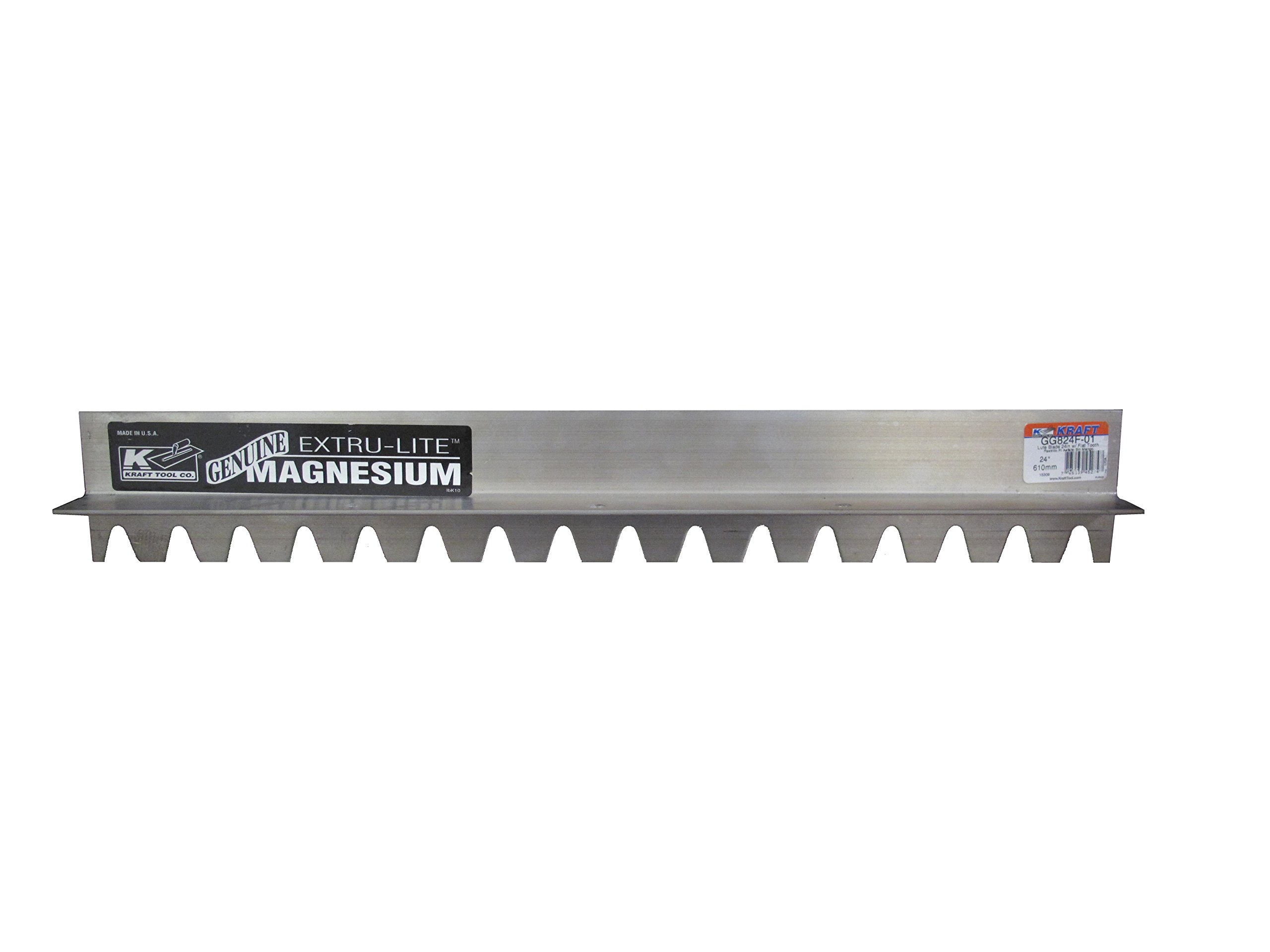 Kraft Tool GG824F-01 Magnesium Asphalt Lute with Flat Teeth Head - 24 Inch Professional Grade for Paving, Roofing & Driveway Repair - Durable Construction for Hot Asphalt Work