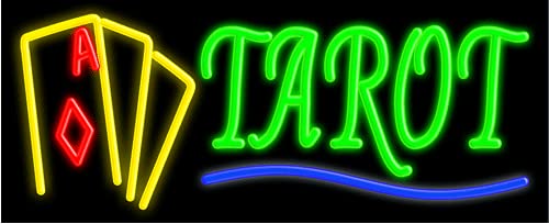 Handmade Tarot Glass Neon Sign #10916 – Custom USA-Made Wall Art for Home, Bar & Spiritual Decor