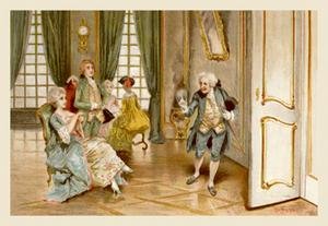 School for Scandal: I'll Be Right Back Fine Art Canvas Print - 28x42 Inch Vintage Wall Decor - Perfect for Living Room, Bedroom & Office