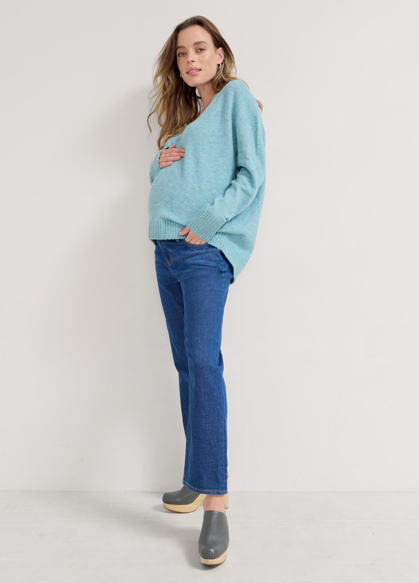 Mina V-Neck Sweater for Women - Soft & Comfortable Knit Pullover - Perfect for Casual Wear, Office & Fall Outfits