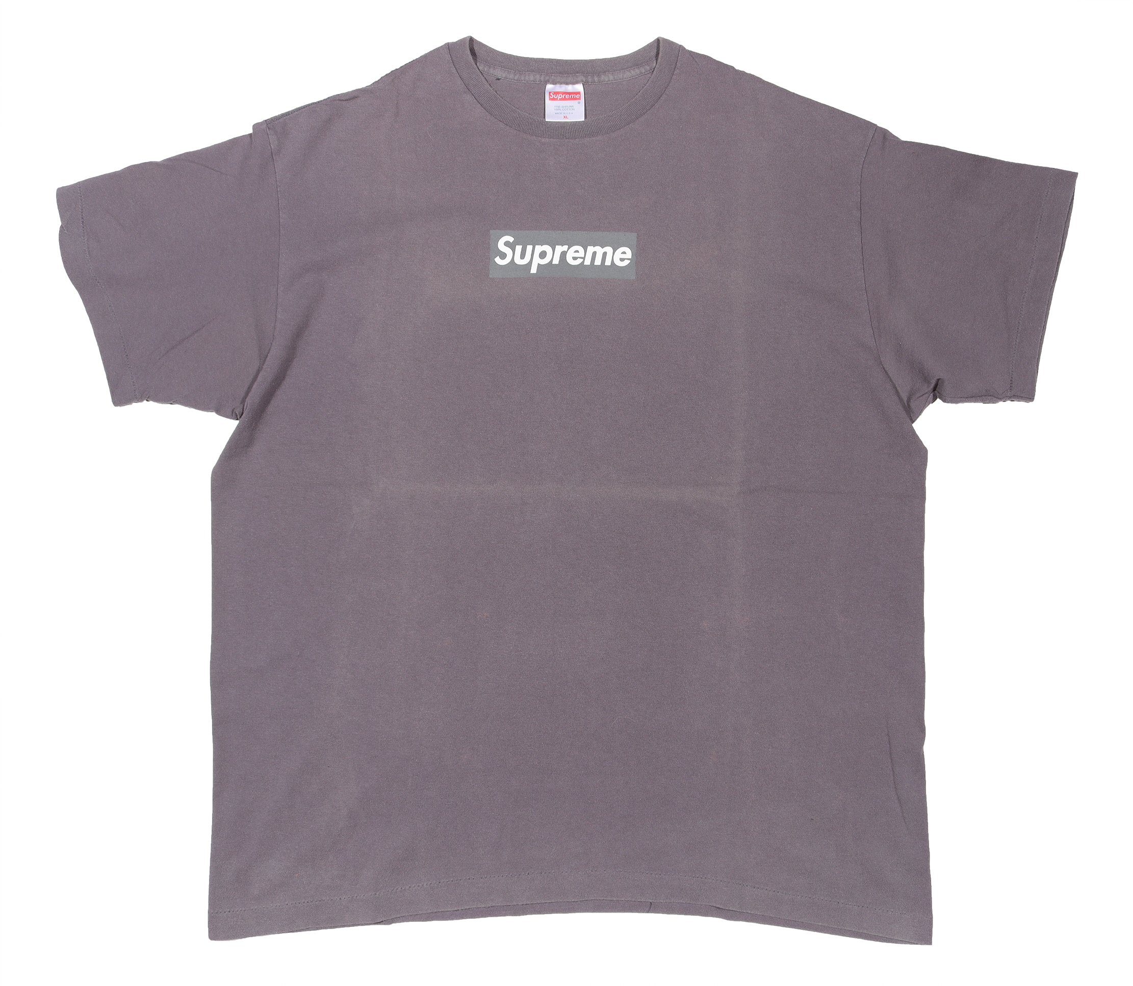 Vintage 1990s Grey Box Logo T-Shirt - Retro Streetwear Tee for Men & Women | Perfect for Casual Wear, Urban Fashion & 90s Nostalgia Style