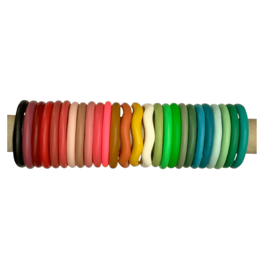 Vibrant Rainbow Resin Bracelet for Women - Handmade Colorful Adjustable Bangle - Perfect for Festivals, Parties & Everyday Boho Style
