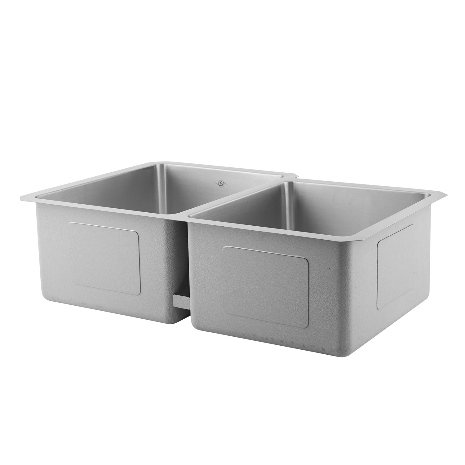 Premium DAX 60/40 Double Bowl Undermount Kitchen Sink - 18 Gauge Stainless Steel with Brushed Finish - 31.25
