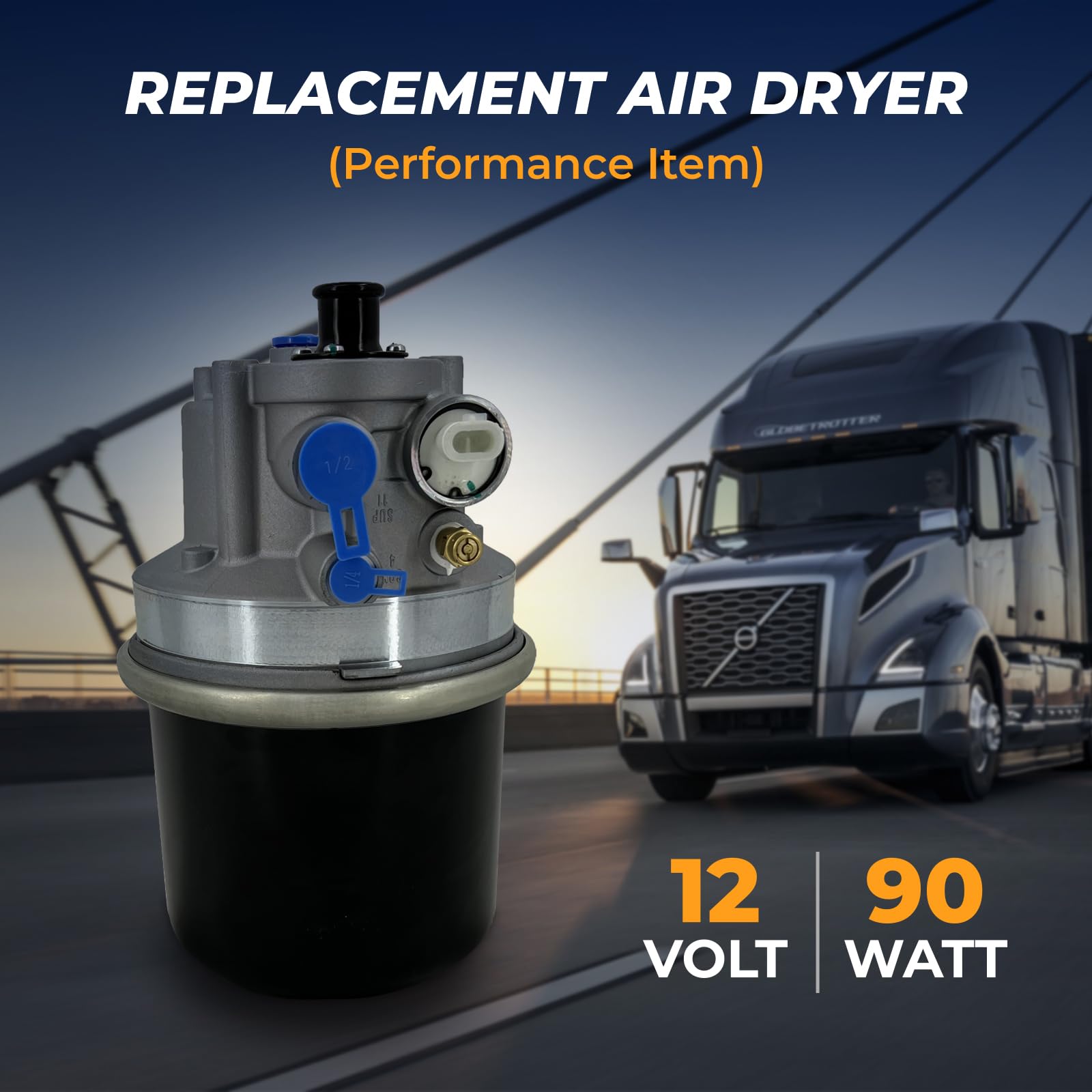 Torque AD-IP Air Dryer - Replacement for Bendix 065612 & Haldex 109477X (TR065612) | Heavy Duty Truck Air Brake System Maintenance