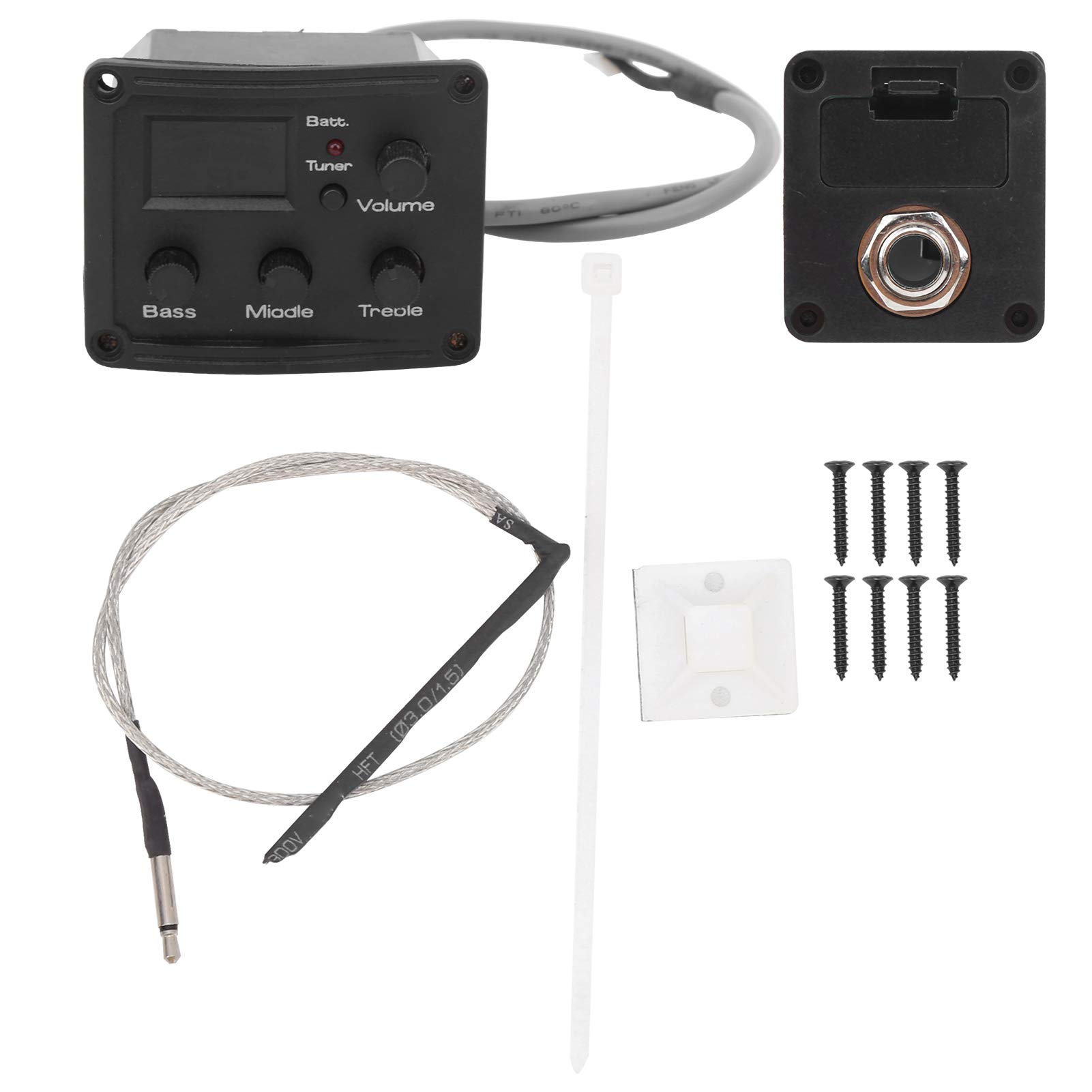 TAFUCO Guitar Pickup with 3-Band Equalizer - Pressure Sensitive Ceramic Pickup Bars for Electric Guitar, Bass & Acoustic Guitar - Perfect for Live Performances & Studio Recording