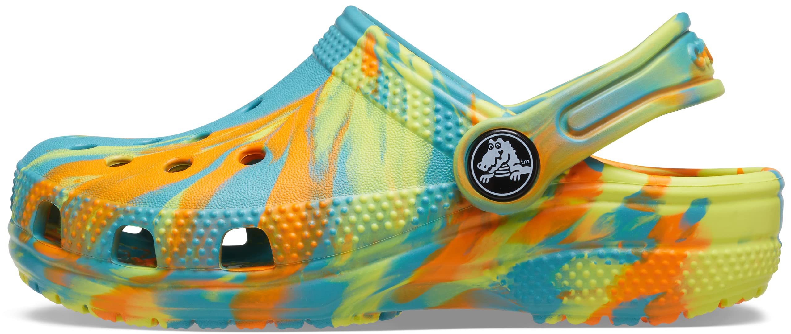 Crocs Kids Classic Marbled Tie Dye Clogs - Unisex Slip-On Water Shoes for Boys & Girls - Perfect for Beach, Pool, and Outdoor Play