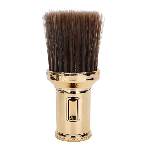 Professional Multifunctional Barber Brush - Broken Hair Sweep, Neck Duster & Shaving Brush for Beard Grooming (5.3 x 2.3 Inch, Gold) | Perfect for Salon, Home Grooming & Barber Shop Essentials