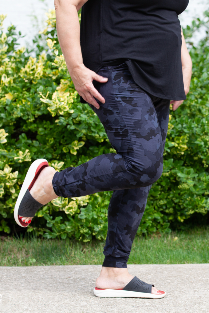 Midnight Camo Joggers for Women - Comfortable Plus Size Lounge Pants for Running, Yoga & Casual Wear