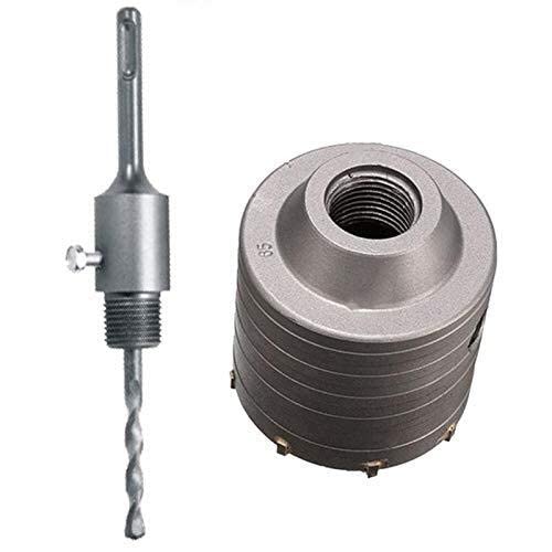 SHAOHUASC SDS Plus 80mm Concrete Hole Saw Drill Bit Set - 110mm Shank for Electric Hollow Core Drilling - Perfect for Cement, Stone Walls & AC Installation