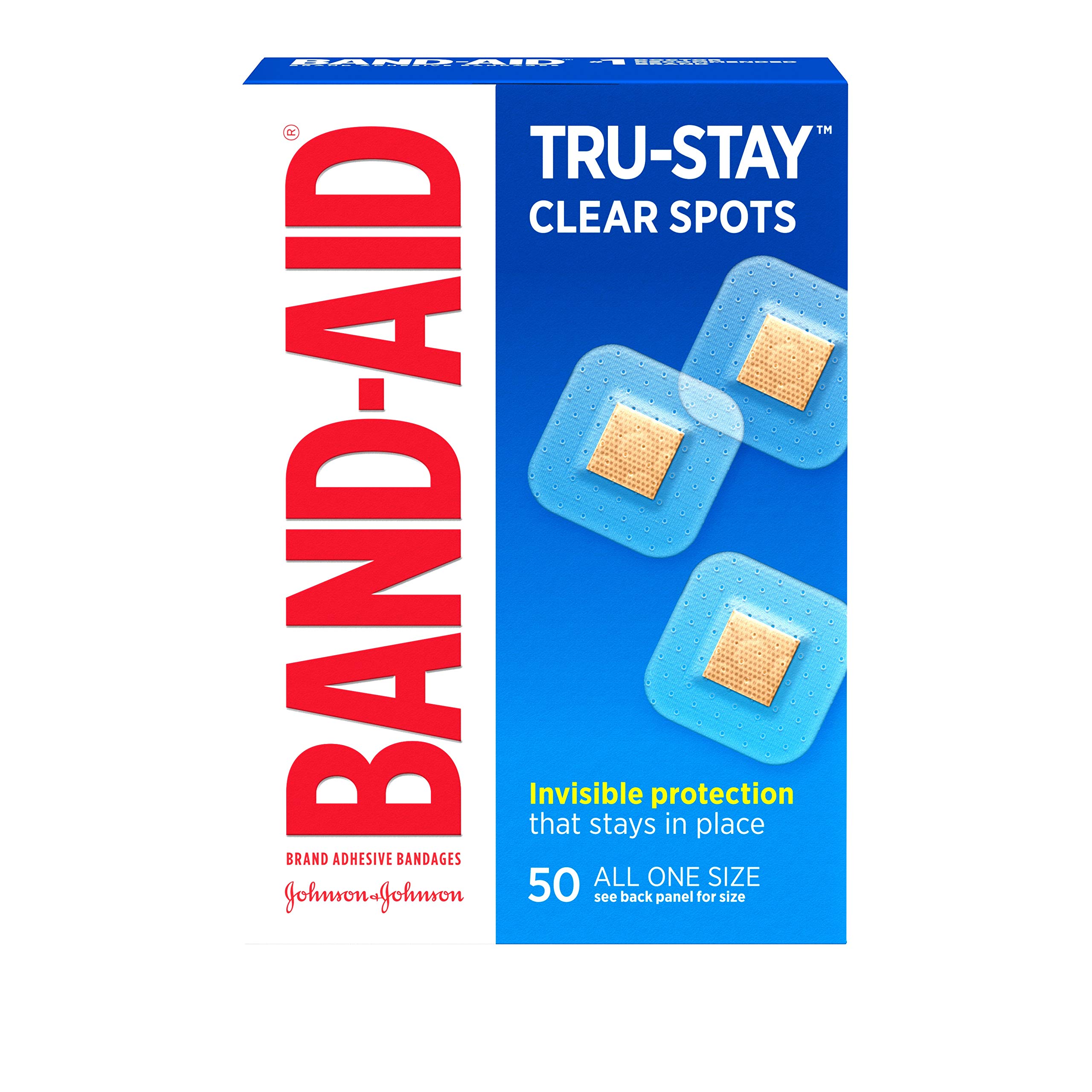 Band-AID Clear Spot Bandages - Pack of 2 (100 Count) | Waterproof Adhesive Bandages for Minor Cuts & Blisters | First Aid Essential for Home, Office & Travel