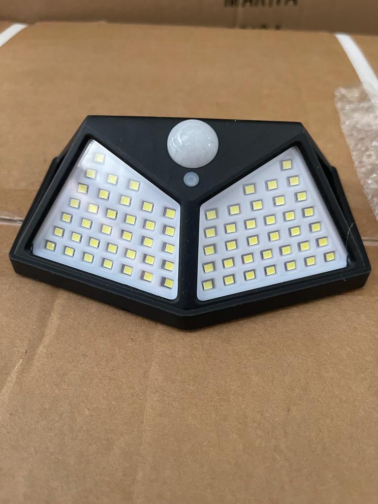 Aiko 100 LED 20W Solar Powered Outdoor Motion Sensor Light - Weatherproof Security Lighting for Garden, Pathway, Patio, and Yard (Model: LED YM COB100) - Perfect for Home, Commercial, and Landscape Lighting