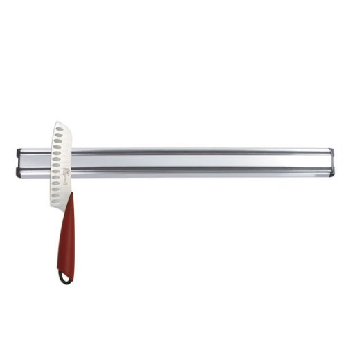 Norpro 18-Inch Aluminum Magnetic Knife Bar - Strong Magnetic Knife Holder for Kitchen, Wall Mount Knife Storage Rack for Chefs & Home Cooks - Perfect for Kitchen Organization & Countertop Space Saving