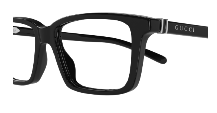 Gucci GG1672O 005 Black Rectangle Men's Eyeglasses - Premium Designer Optical Frames for Men | Perfect for Business, Fashion & Everyday Wear