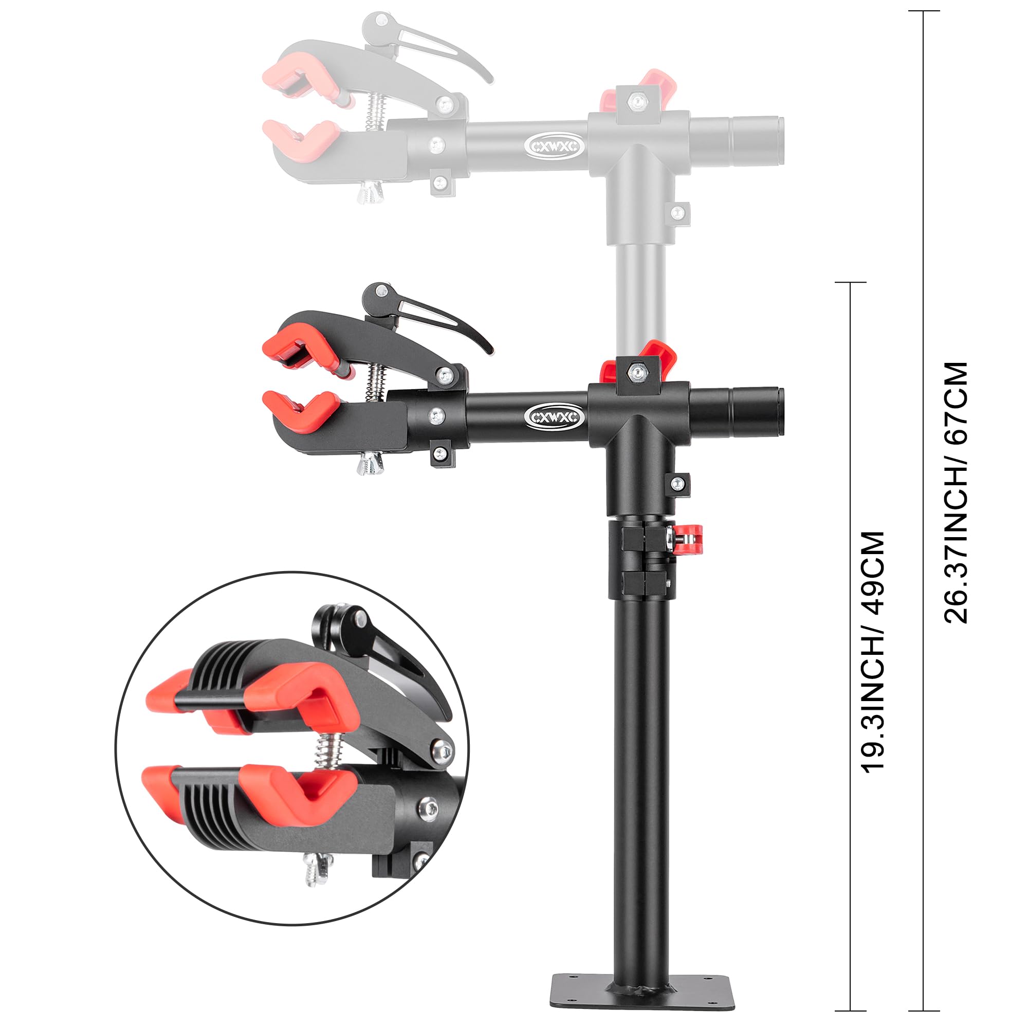 CXWXC Bike Repair Stand - Heavy Duty Bench Mount Bike Maintenance Stand & Rack for E-Bikes, Mountain & Road Bikes - Perfect for Home Mechanics & Bike Shop Use - Ideal for Wheel Truing, Brake Adjustments & General Bike Maintenance