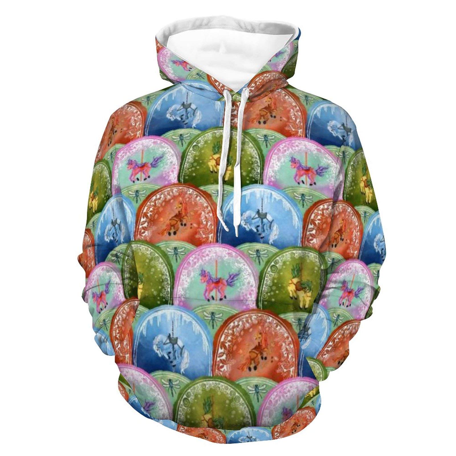 AERICKON Unisex Realistic Print Hoodie - Casual Long Sleeve Hooded Sweatshirt with Pocket for Men & Women | Perfect for Streetwear, Gym, and Everyday Fashion