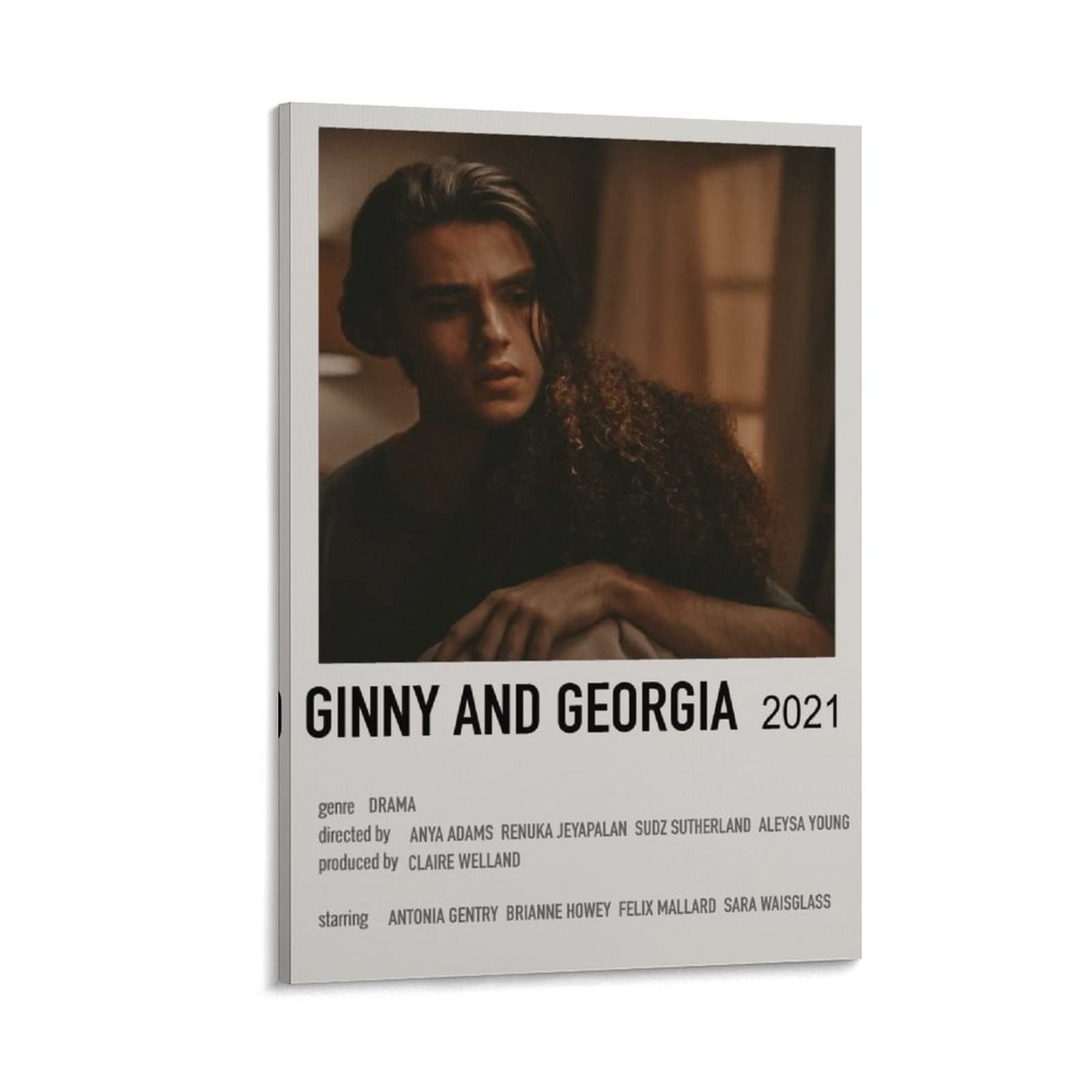 Ginny and Georgia Movie Poster - 16x24 Inch (40x60cm) Framed Canvas Wall Art for Bedroom & Living Room Decor - Perfect for TV Show Fans, Teen Room Decor, and Gift Ideas