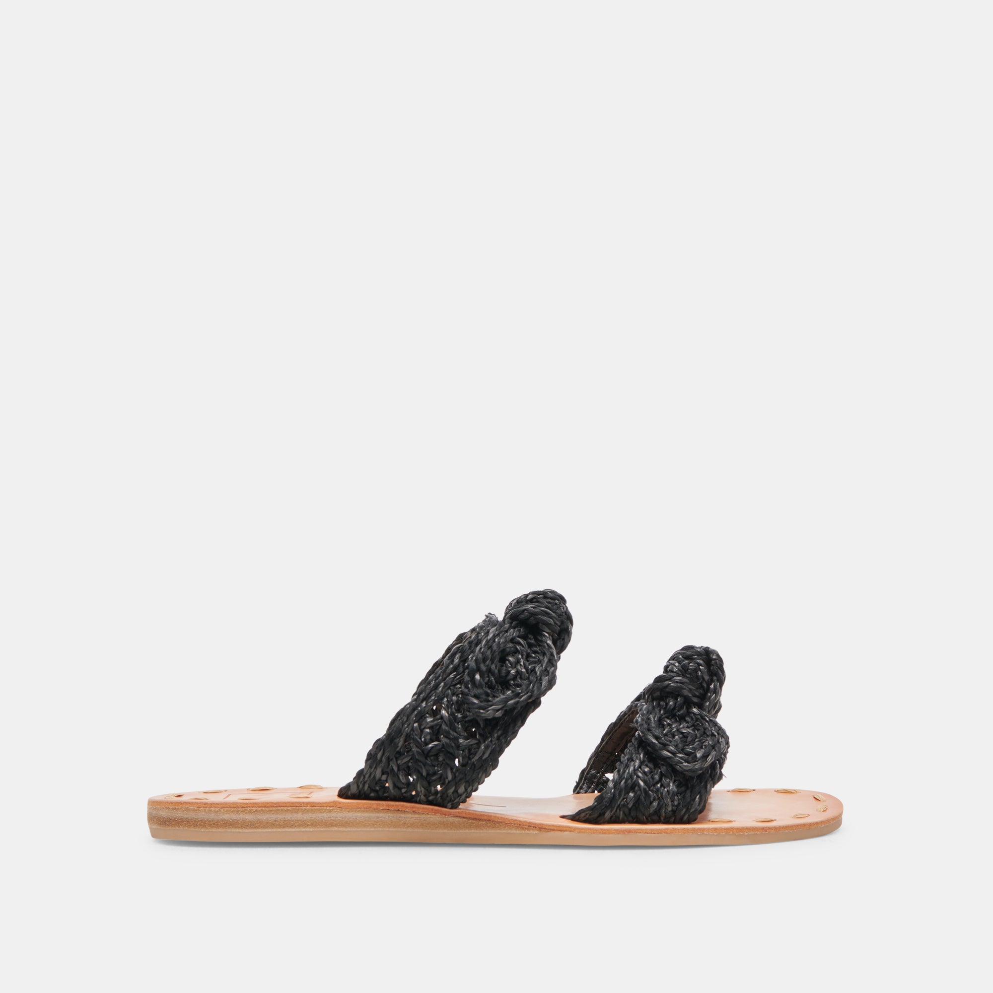DINAH WIDE SANDALS ONYX RAFFIA - Comfortable Women's Summer Sandals for Beach, Vacation & Casual Outings