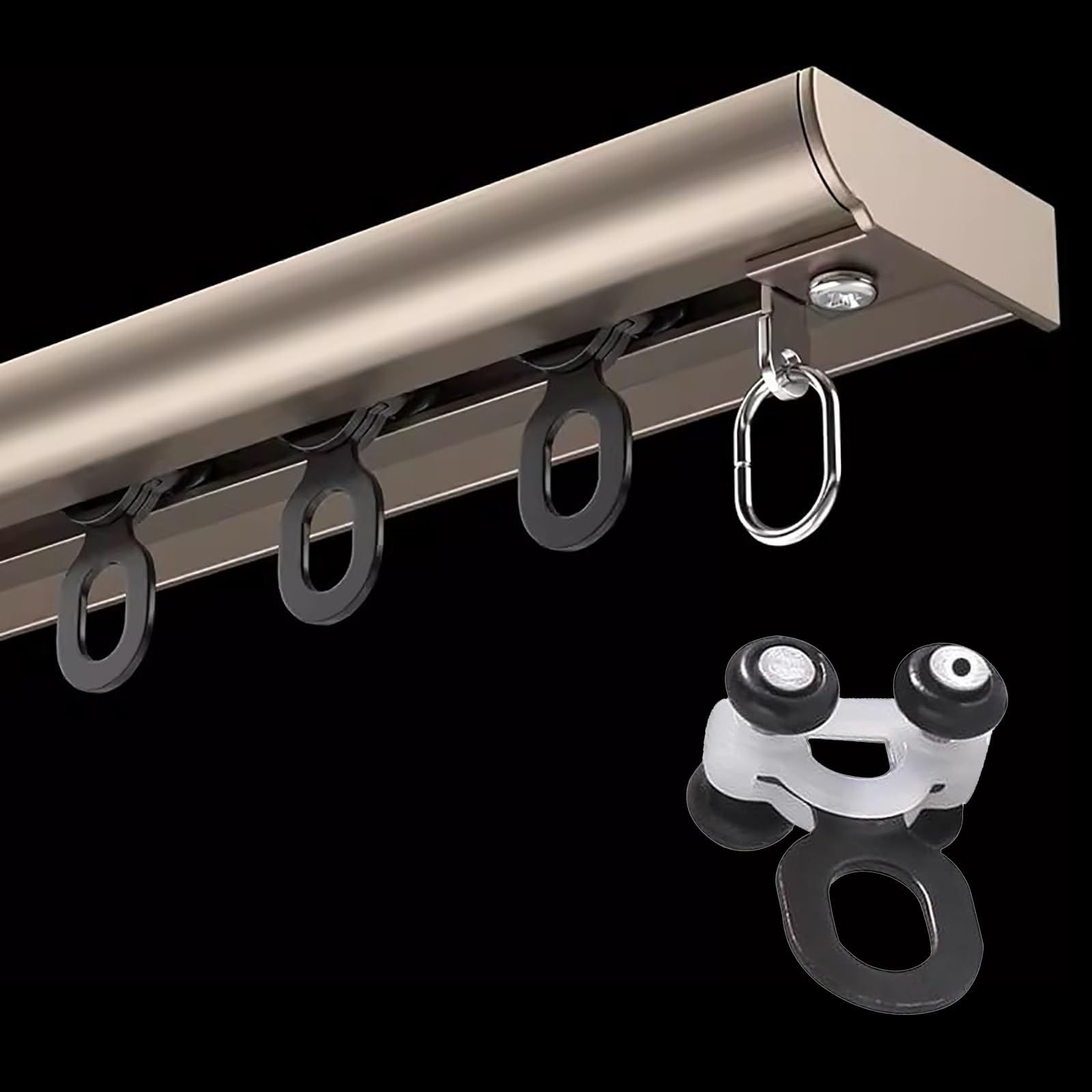 Heavy Duty Aluminum Ceiling Mount Curtain Track System - 28ft/8.5m White Hospital Thin Curtain Rod for Drop Ceiling, Room Divider in Living Room & Bedroom | Durable Home & Office Partition Solution