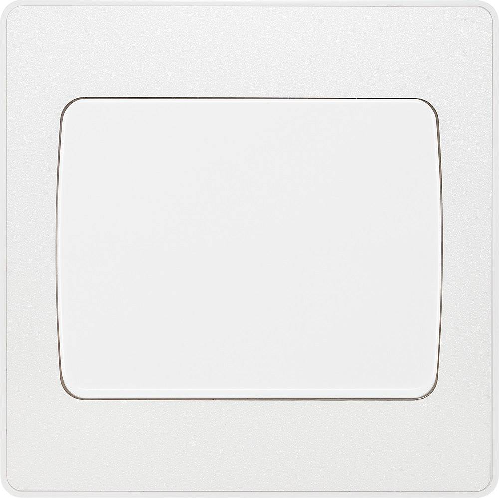 BG Evolve Pearl White 1G 2W Wide Rocker Light Switch PCDCL12WW - Modern Electrical Wall Plate for Home & Office Decor