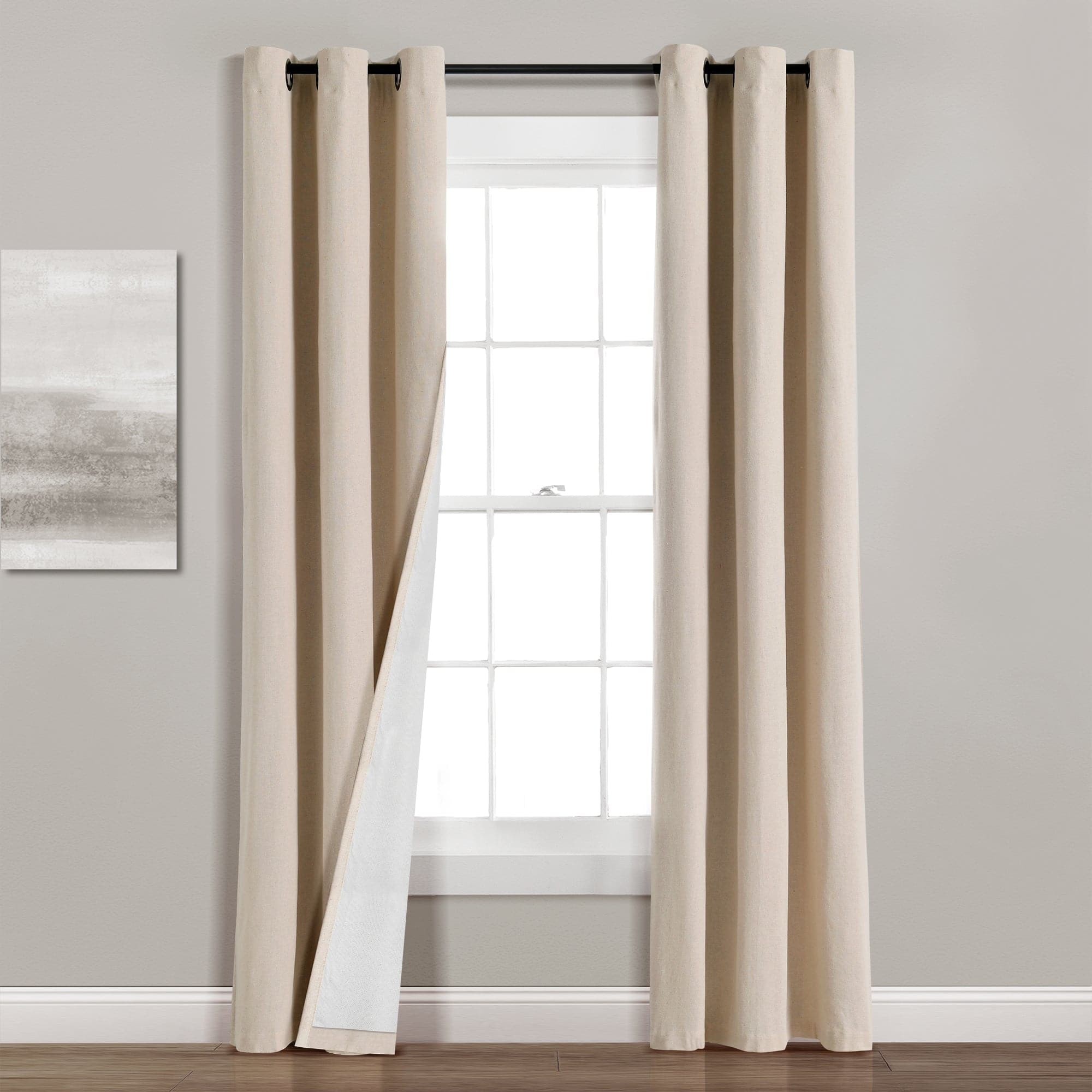 Blackout Curtains for Bedroom - Thermal Insulated Faux Linen Window Panels with Grommet Top for Noise Reduction & Light Blocking - Perfect for Home, Office, and Nursery