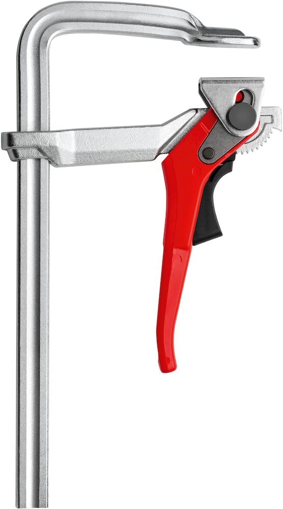 Bessey GSH40 ClassicX GSH Lever Clamp - 400mm/120mm Capacity, Grey/Red - Heavy Duty Woodworking Clamp for Carpentry, DIY Projects & Furniture Making