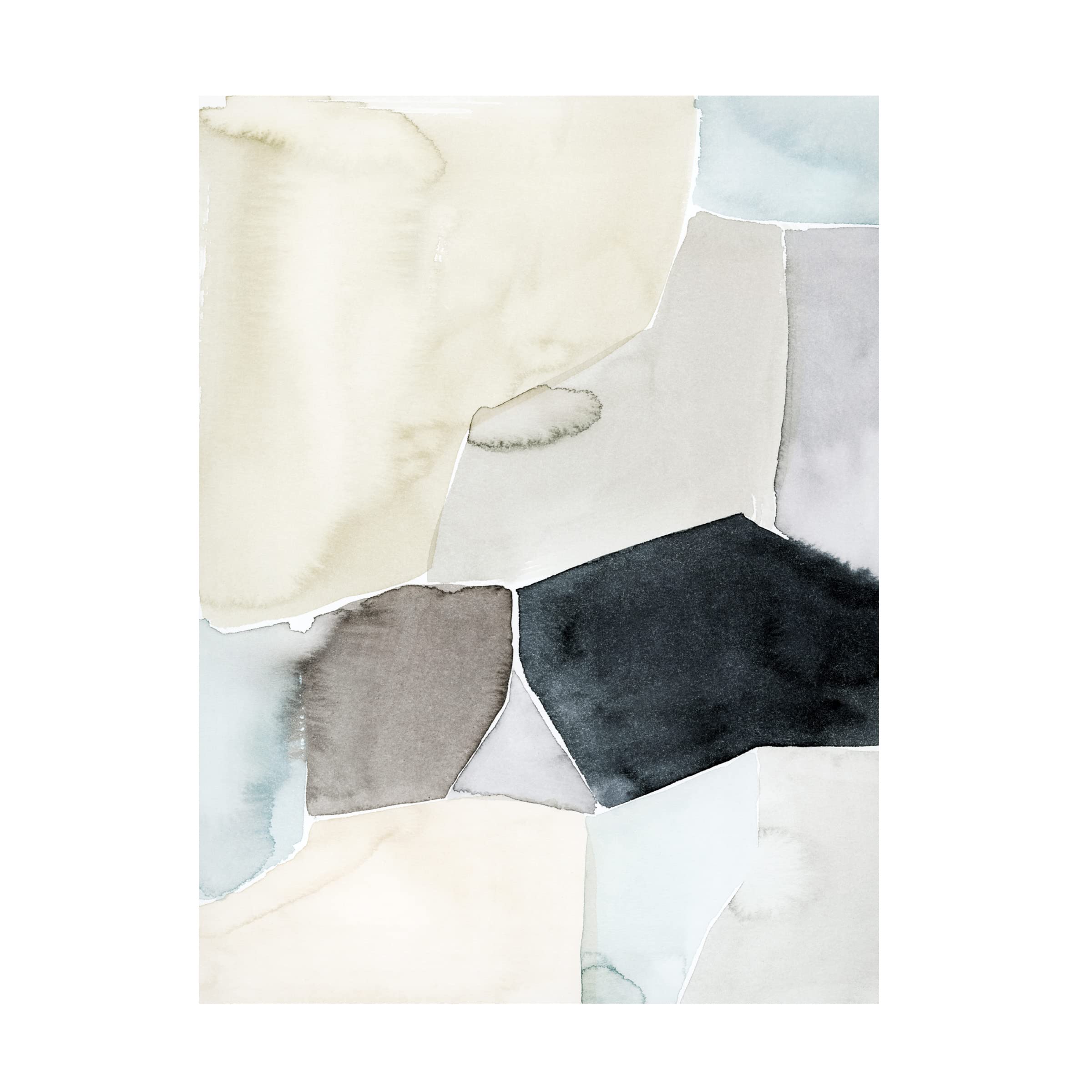 Grace Popp Tectonic Overlap II Abstract Canvas Wall Art - Modern Home Decor for Living Room, Bedroom & Office | Framed Ready-to-Hang Painting