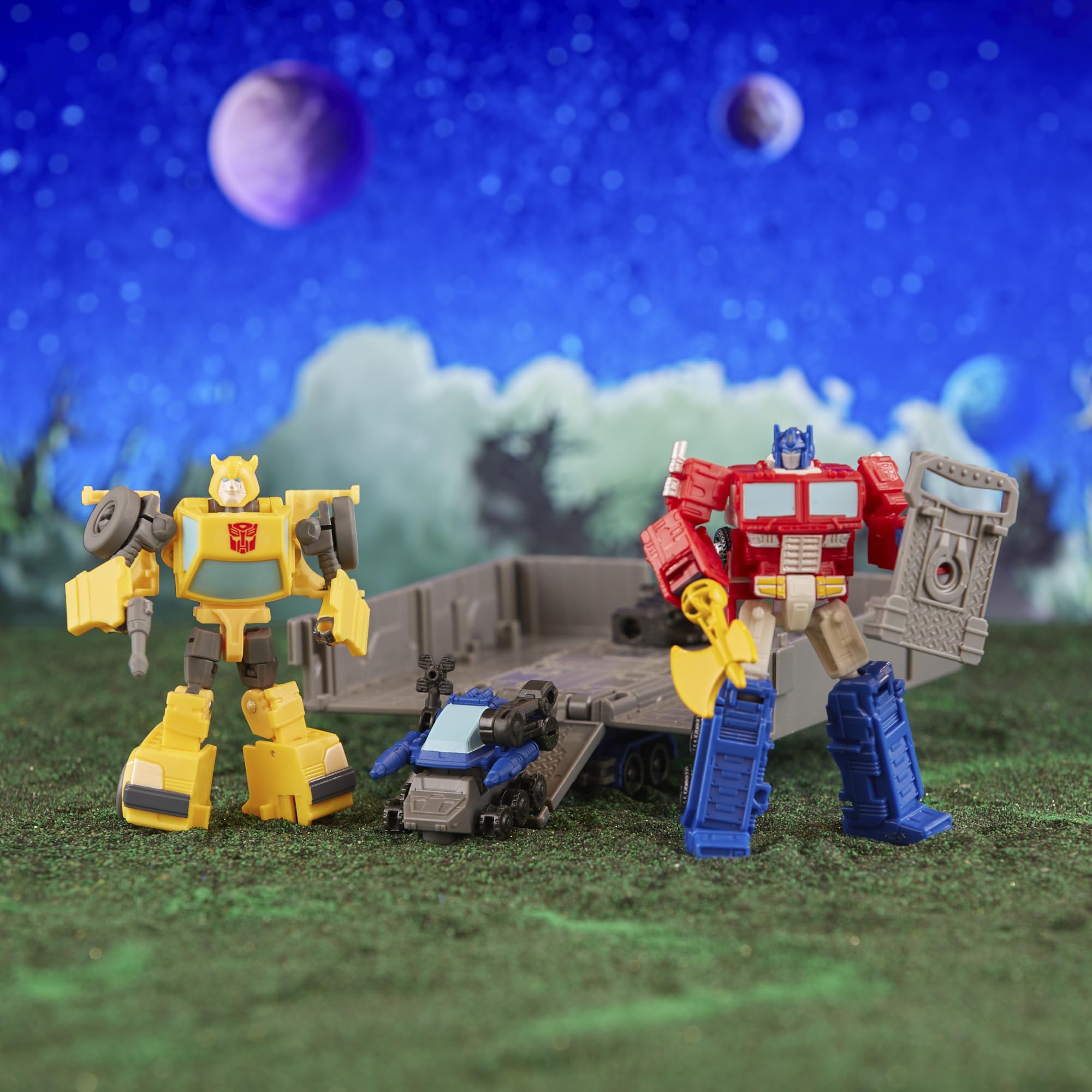 Transformers Toys Legacy Evolution Core Class Optimus Prime & Bumblebee Action Figures - 3.5-inch Collectible Robot Toys for Kids Ages 8+ | Perfect for Playtime, Display & Gifts for Transformers Fans