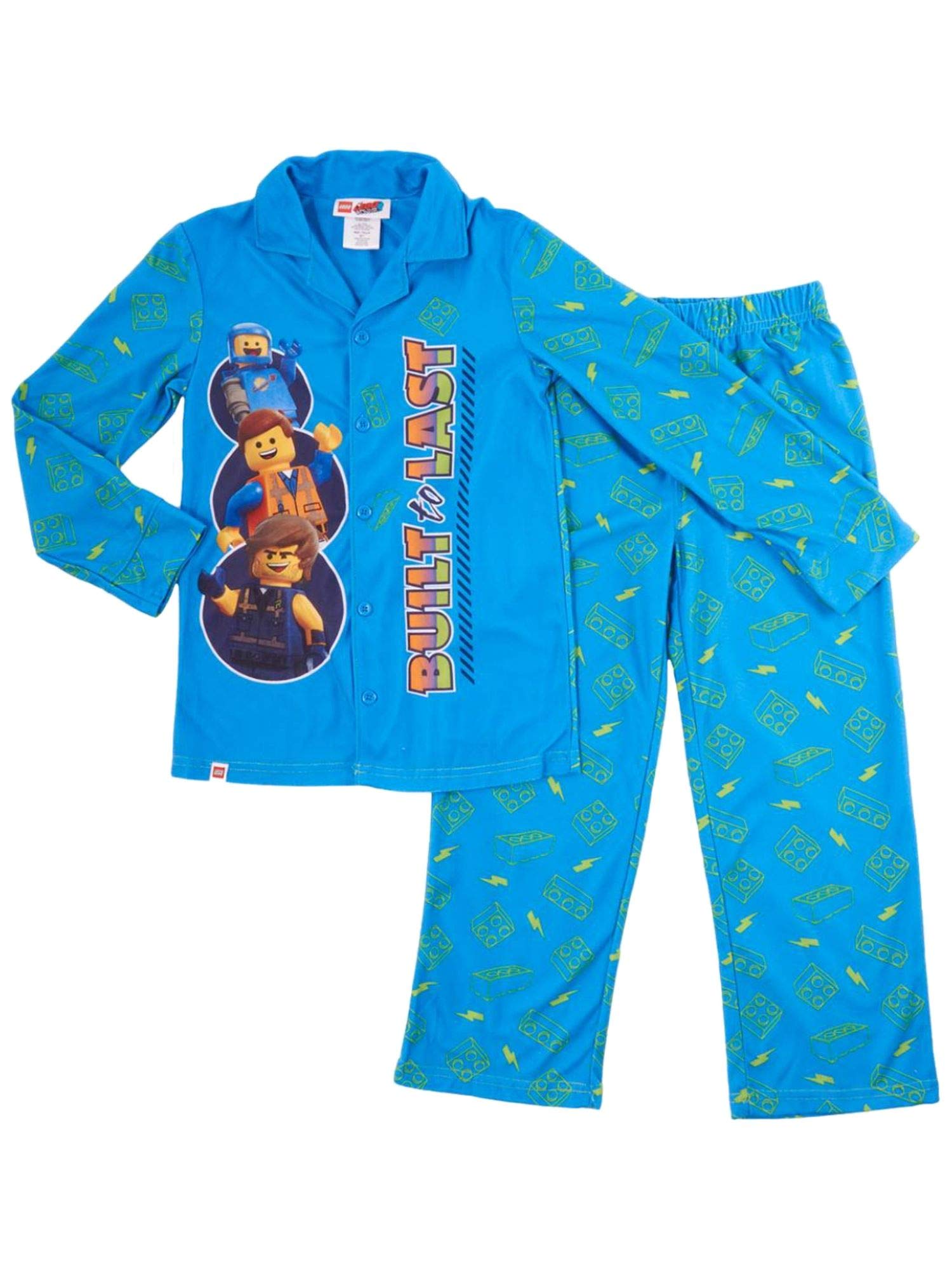 LEGO Movie 2 Boys' Long Sleeve Two-Piece Pajama Set - Big & Little Sizes - Comfortable Sleepwear for Kids & Toddlers - Perfect for Bedtime, Movie Nights & Playtime