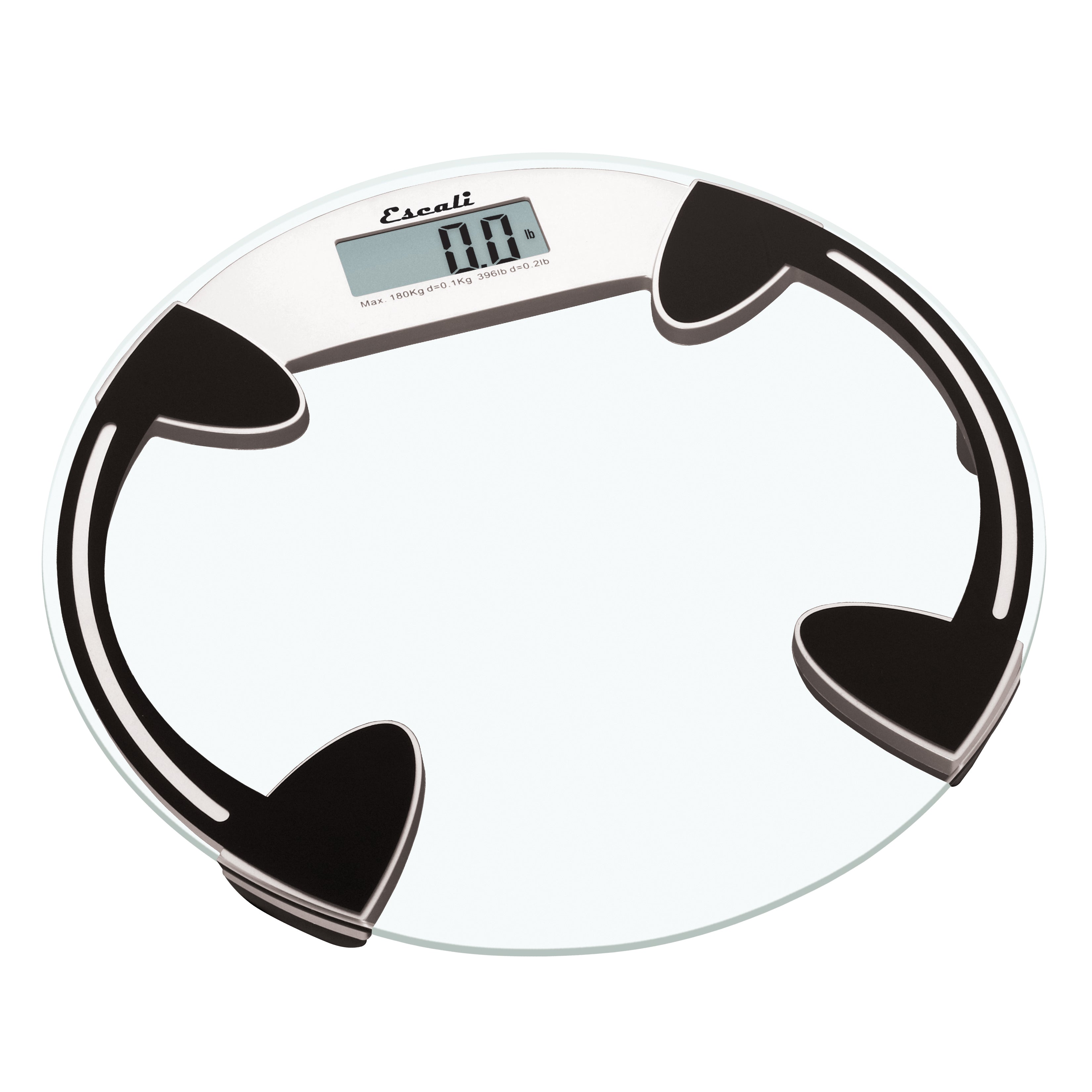 Clear Glass Round Bathroom Scale - Digital Weight Scale for Home, Gym & Bathroom - Accurate Body Weight Measurement