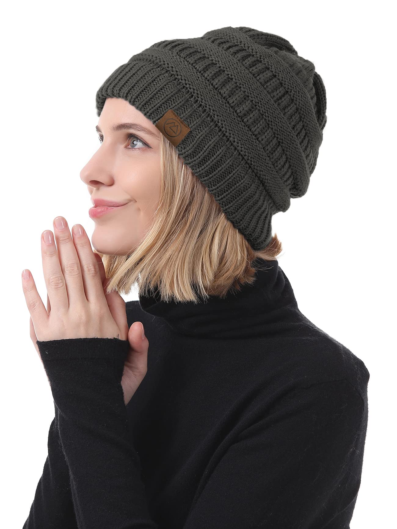 Women's Winter Hats 4-Pack - Chunky Knit Slouchy Beanie Set | Warm Fleece-Lined Beanie Caps for Cold Weather | Perfect for Skiing, Snowboarding & Outdoor Winter Activities