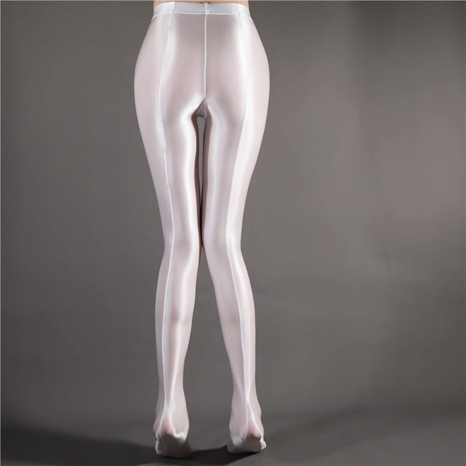 Shiny Glossy Women's Pantyhose Tights - Sheer Shimmery Hold-Up Stockings for Party, Date Night & Special Occasions | Comfortable Footed Leggings for Everyday Wear