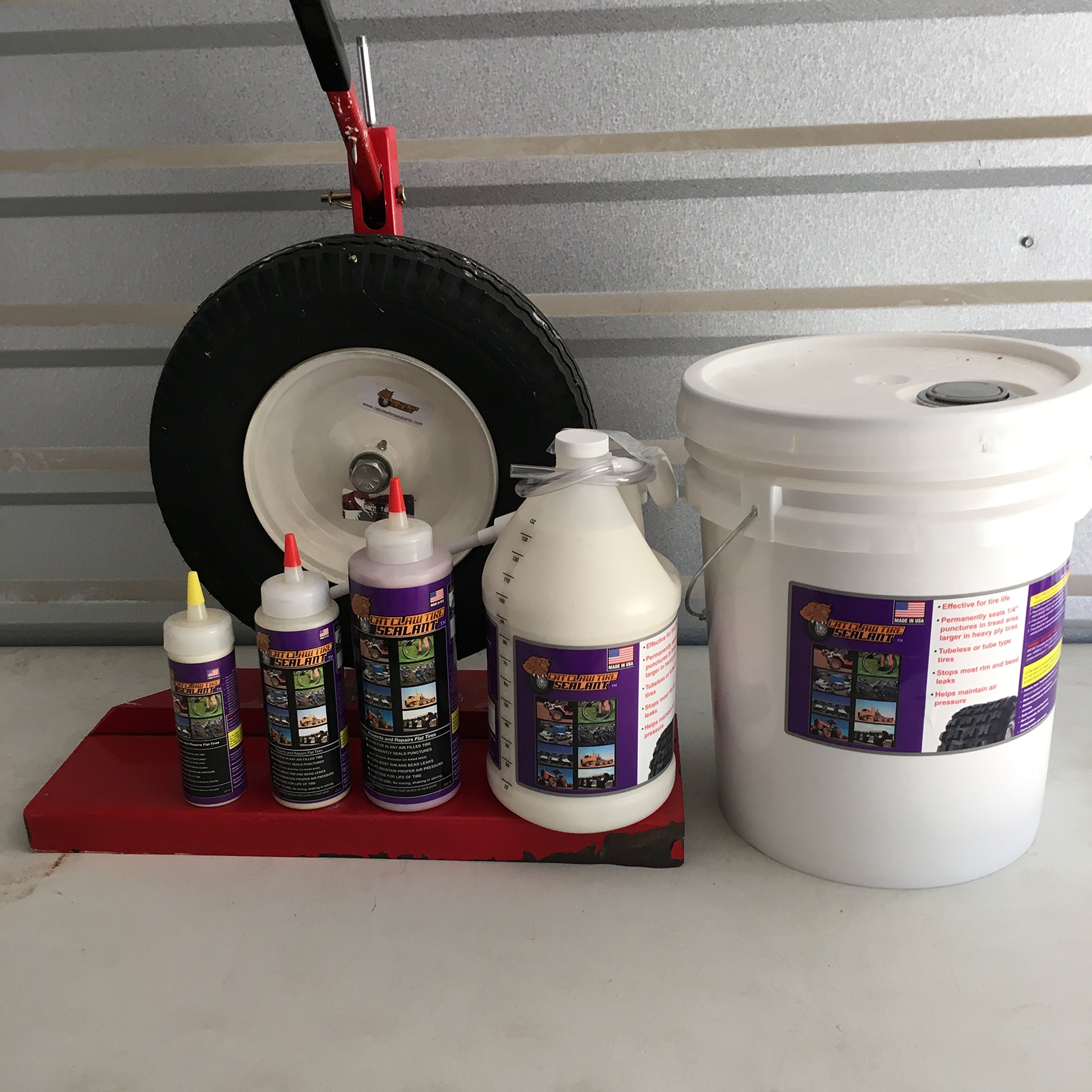 Cat Claw Tire Sealant - 1 Gallon (128 oz) Polymer Tire Repair Kit for Cars, Trucks & ATVs | Emergency Flat Tire Fix for Off-Road & Highway Use