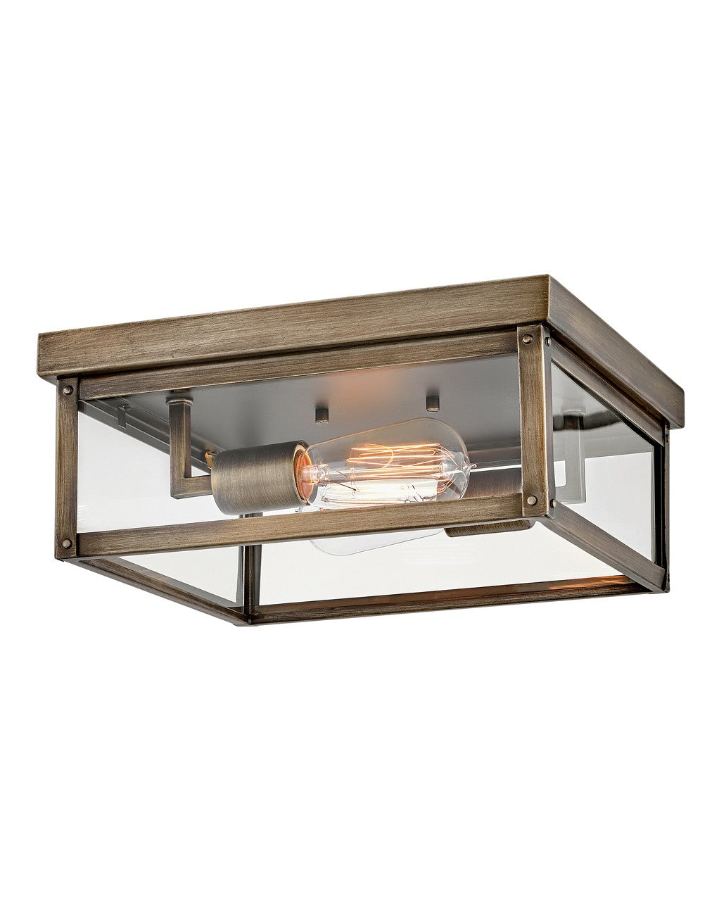Beckham LED Flush Mount Ceiling Light in Burnished Bronze - Modern Lighting Fixture for Bedroom, Living Room & Hallway