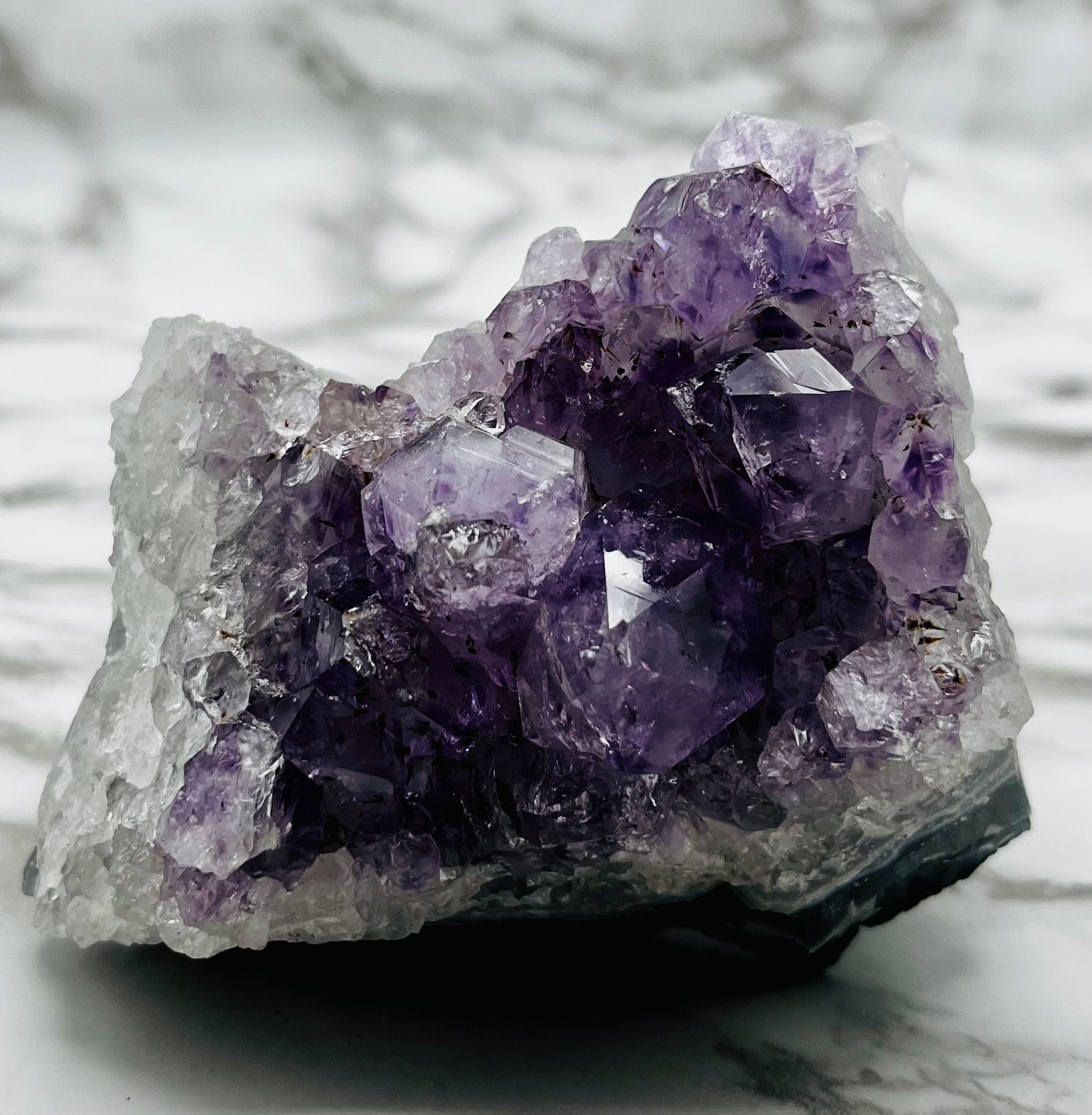 Natural Amethyst Cluster Specimen - Raw Purple Quartz Crystal for Healing, Meditation & Home Decor - Perfect for Spiritual Gifts & Crystal Collections