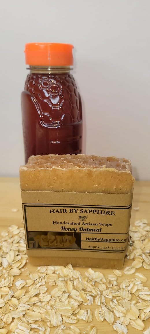 Honey Oatmeal Soap - Handcrafted for Sensitive Skin & Kids - Bath & Body Bar