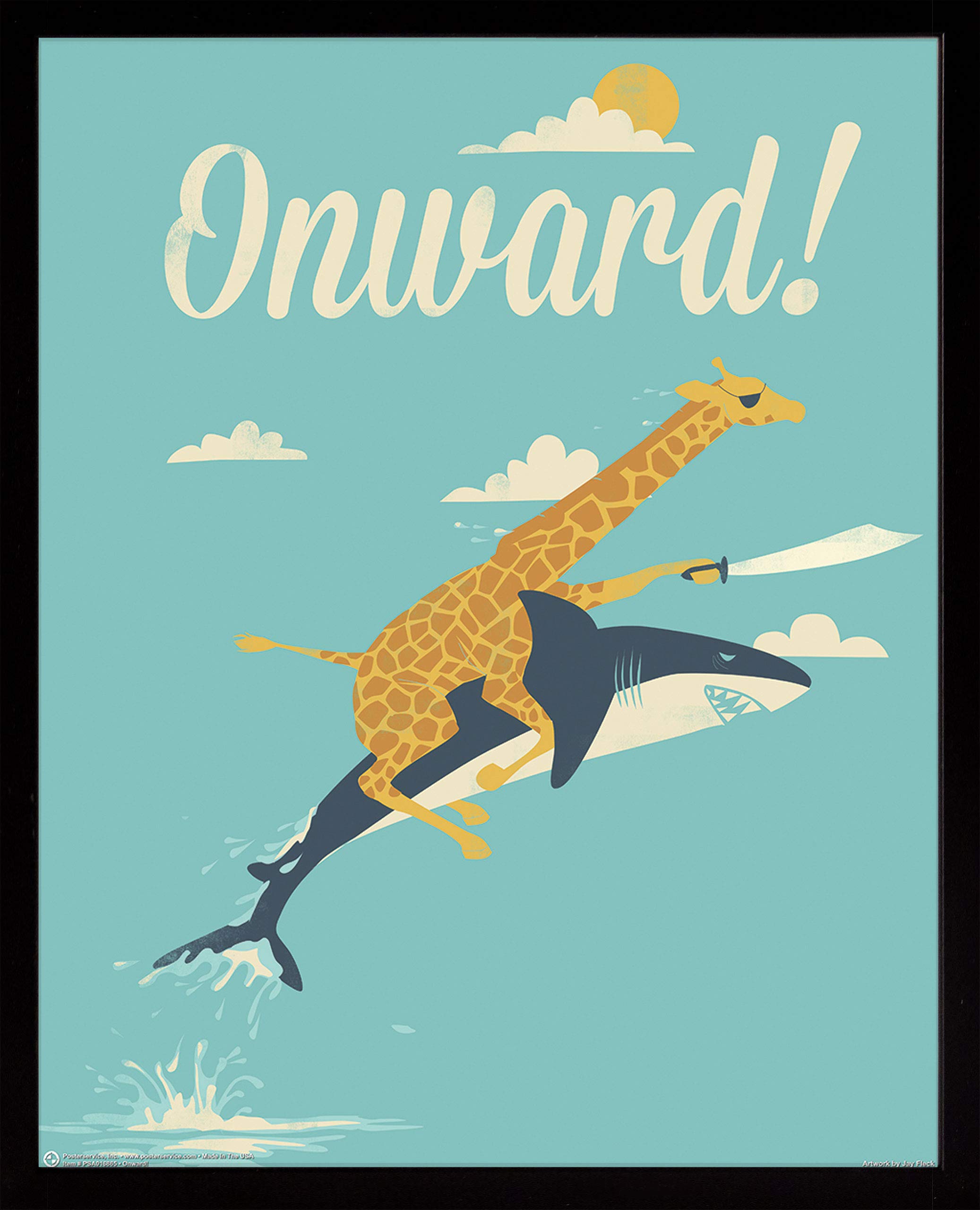 FRAME USA Onward! Poster - 16x20 Black Affordable Medium Picture Frame - Perfect for Home Decor, Office Wall Art & Gift Giving
