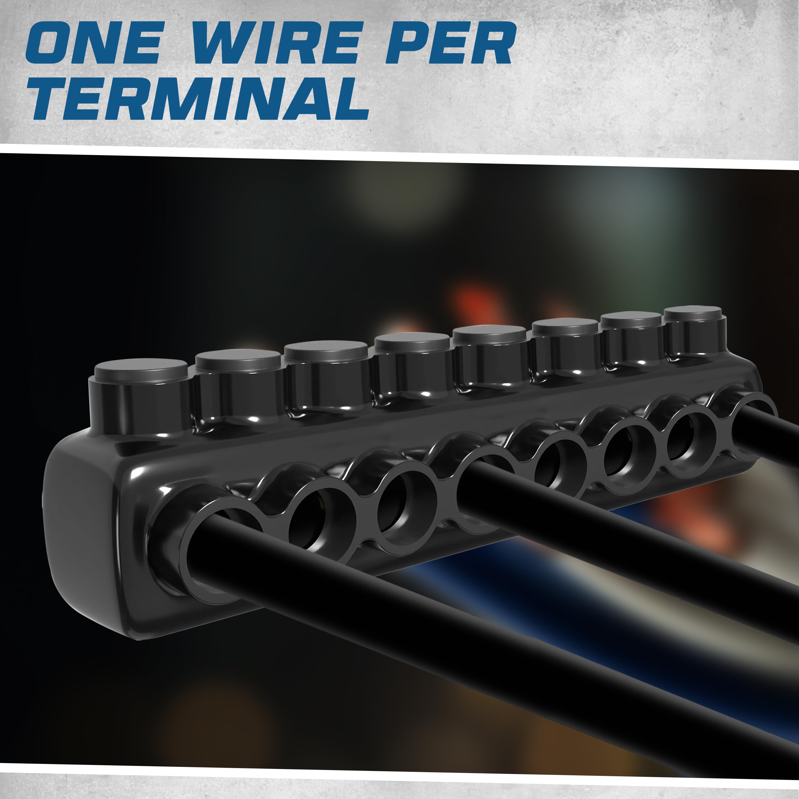 OHLECTRIC 8-Port Insulated Wire Connector for 4-14 AWG Wires, Single Side Entry with 5/32