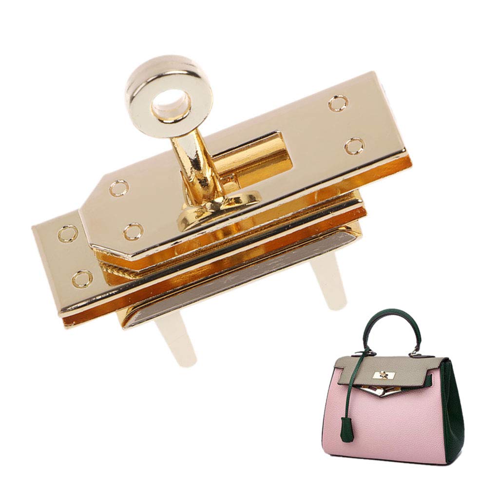 1Pcs Metal Tuck Lock Clasp Buckle for Handbag Luggage Purse Replacement - Secure Locking Mechanism for Travel Bags, Backpacks & Fashion Accessories