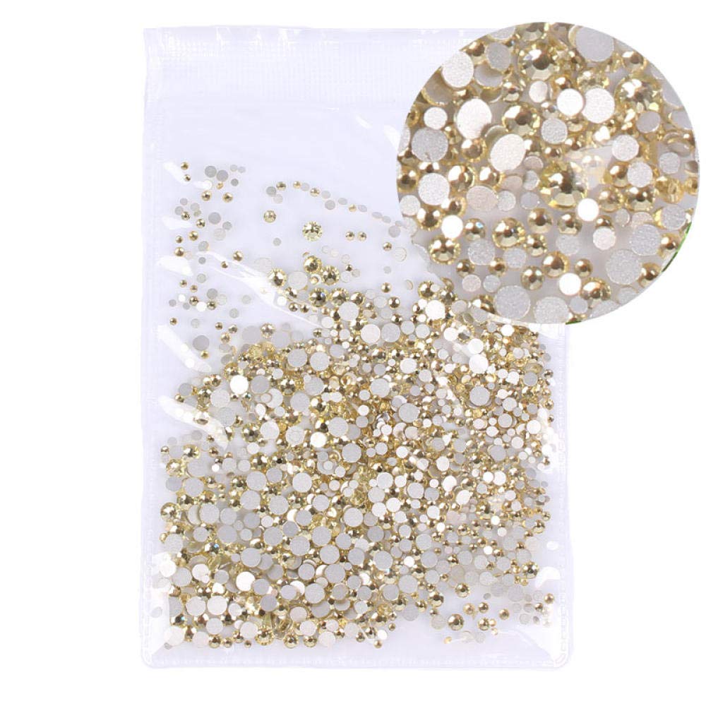 Premium 1000pcs False Nail Tips & Flatback Rhinestones Kit - Mix Sizes Crystal Clear AB Non-Hotfix Nail Gems for 3D Nail Art (Light Blue) | DIY Manicure, Salon Nail Decoration, Acrylic Nail Design Accessories