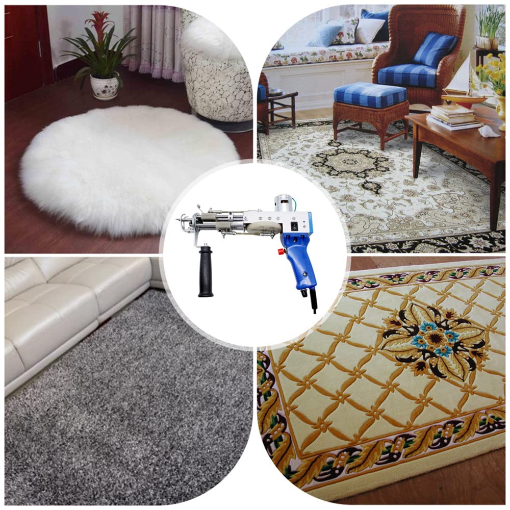 LJJ Electric Carpet Tufting Gun - Professional Carpet Weaving & Flocking Machine for DIY Home Decor and Industrial Embroidery | Cut Pile Knitting Tool for Rugs, Wall Hangings, and Custom Textile Projects