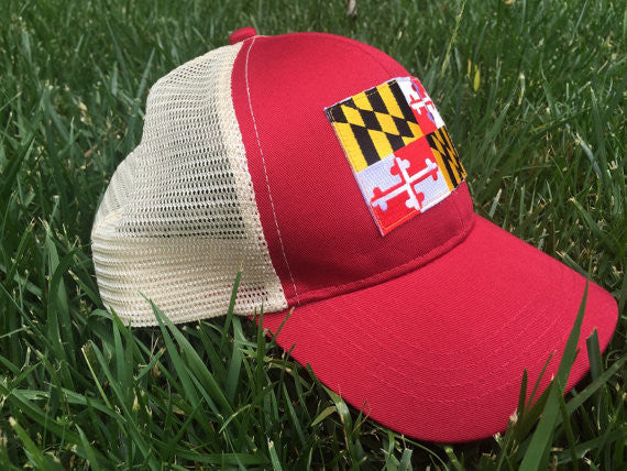 Maryland State Flag Mesh Snapback Hat - Adjustable Baseball Cap for Men & Women - Perfect for Sports, Outdoor Activities, and Casual Wear